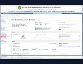 Data Security Dashboard in Microsoft Defender for Cloud