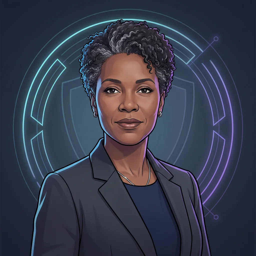 Conceptual portrait of Grace, the SecOpsMate AI Governance, Security and Rights Agent.