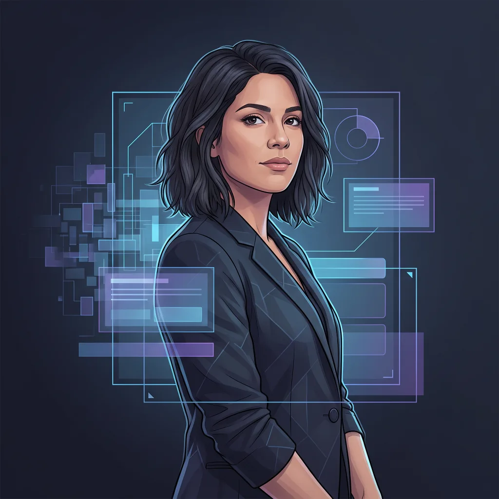 Conceptual portrait of Maya, the SecOpsMate AI Content and Visual Storytelling Agent.
